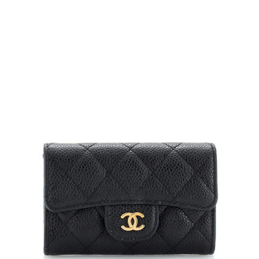 Chanel Classic Flap Card Holder Quilted Caviar